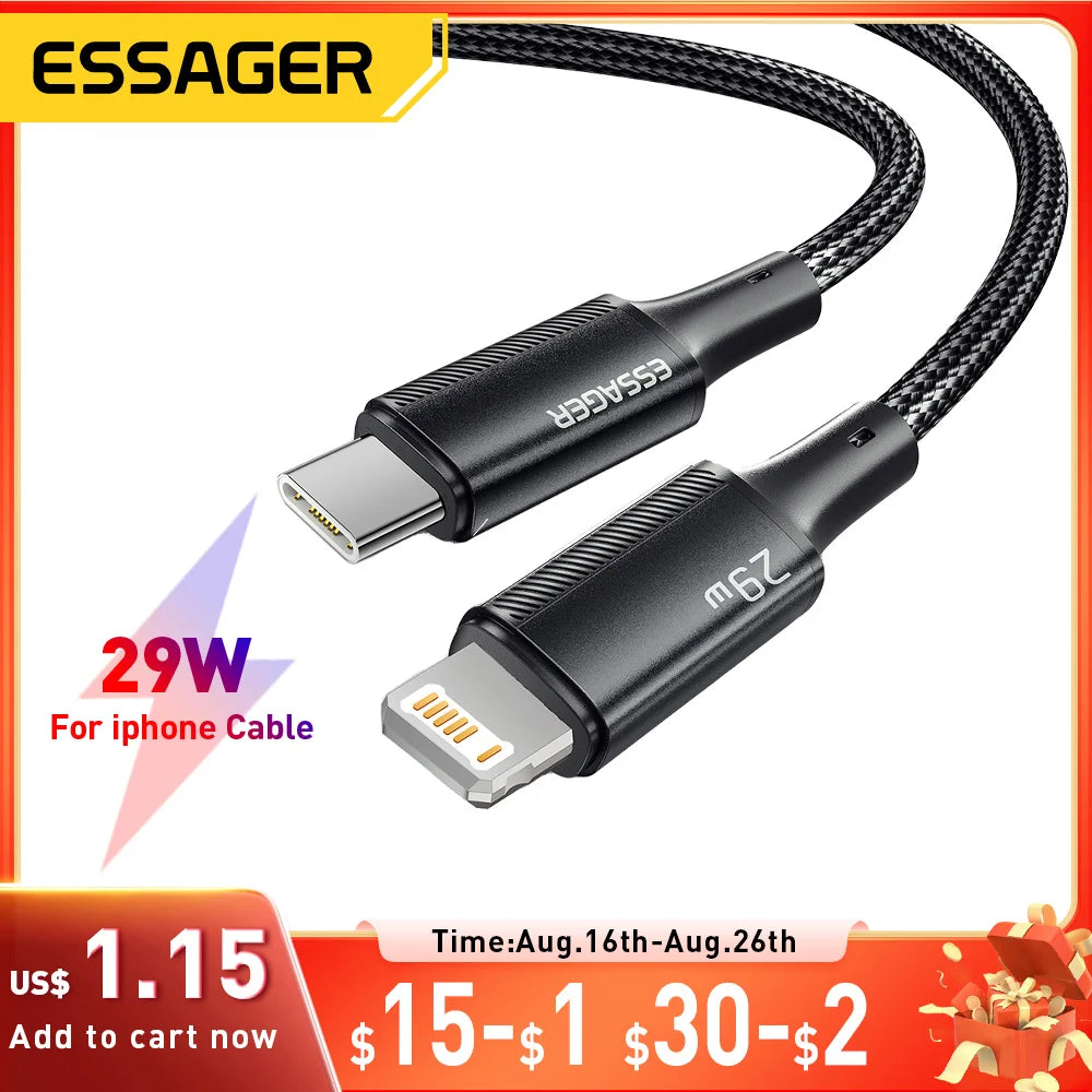 Essager 29W Fast Charge Cable Iphone